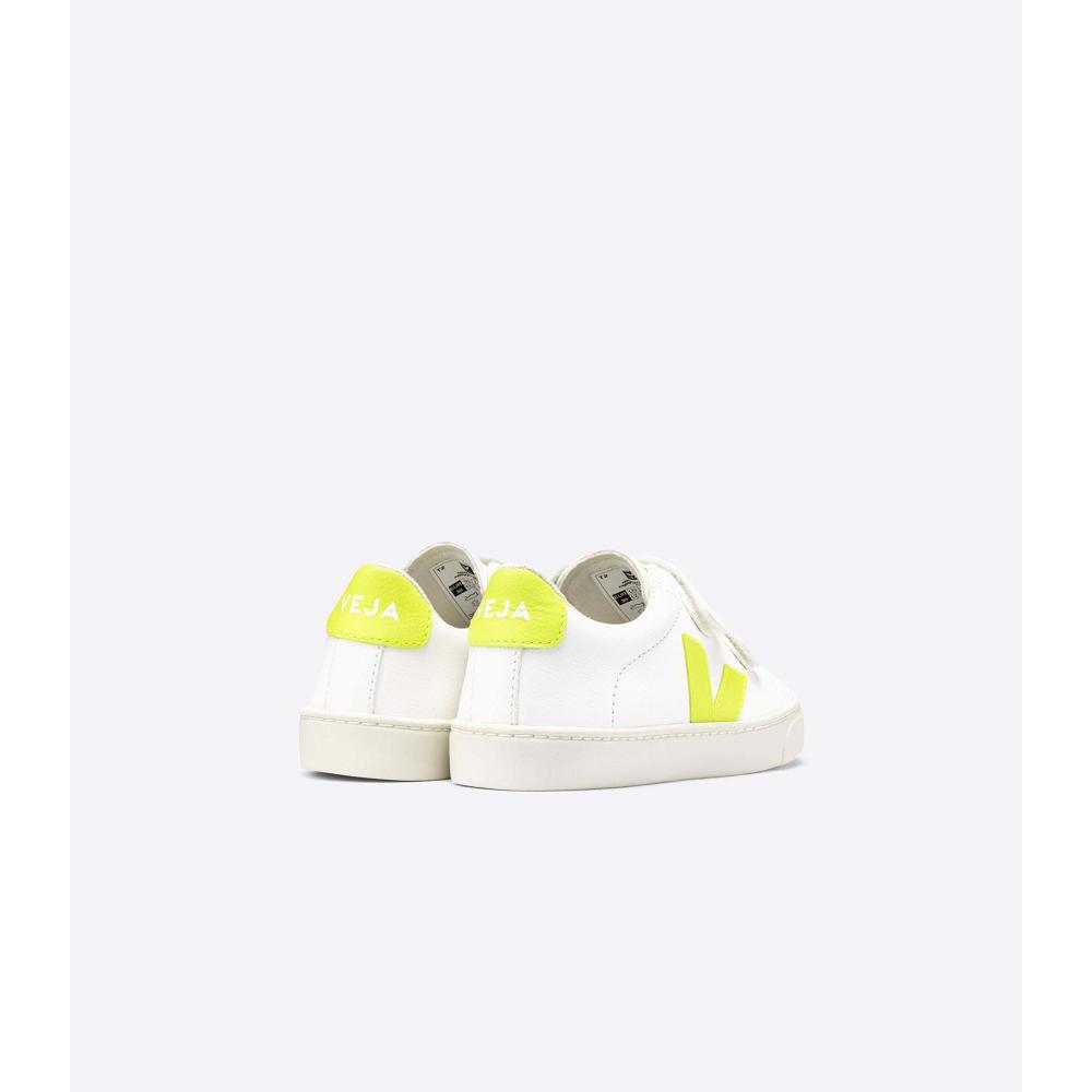 Veja ESPLAR CHROMEFREE Joggesko Barn White/Yellow | NO 826LIS